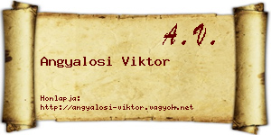 Angyalosi Viktor névjegykártya
